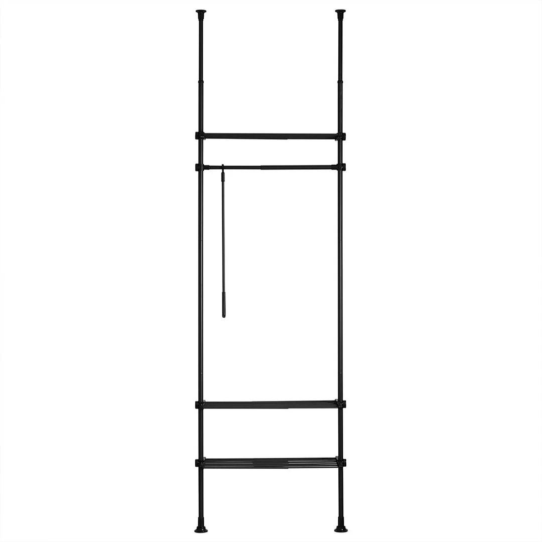 Atvira drabužių spinta 80x295cm., juodos spalvos - Spintos, spintelės