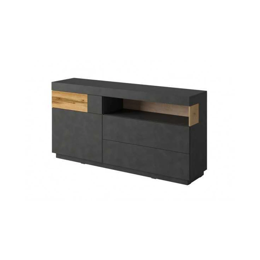 Moderni spinta su LED apšvietimu ir stumdomomis durimis