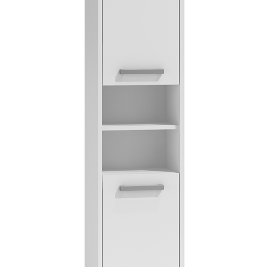 Moderni dviejų durelių vonios spintelė su lentynomis