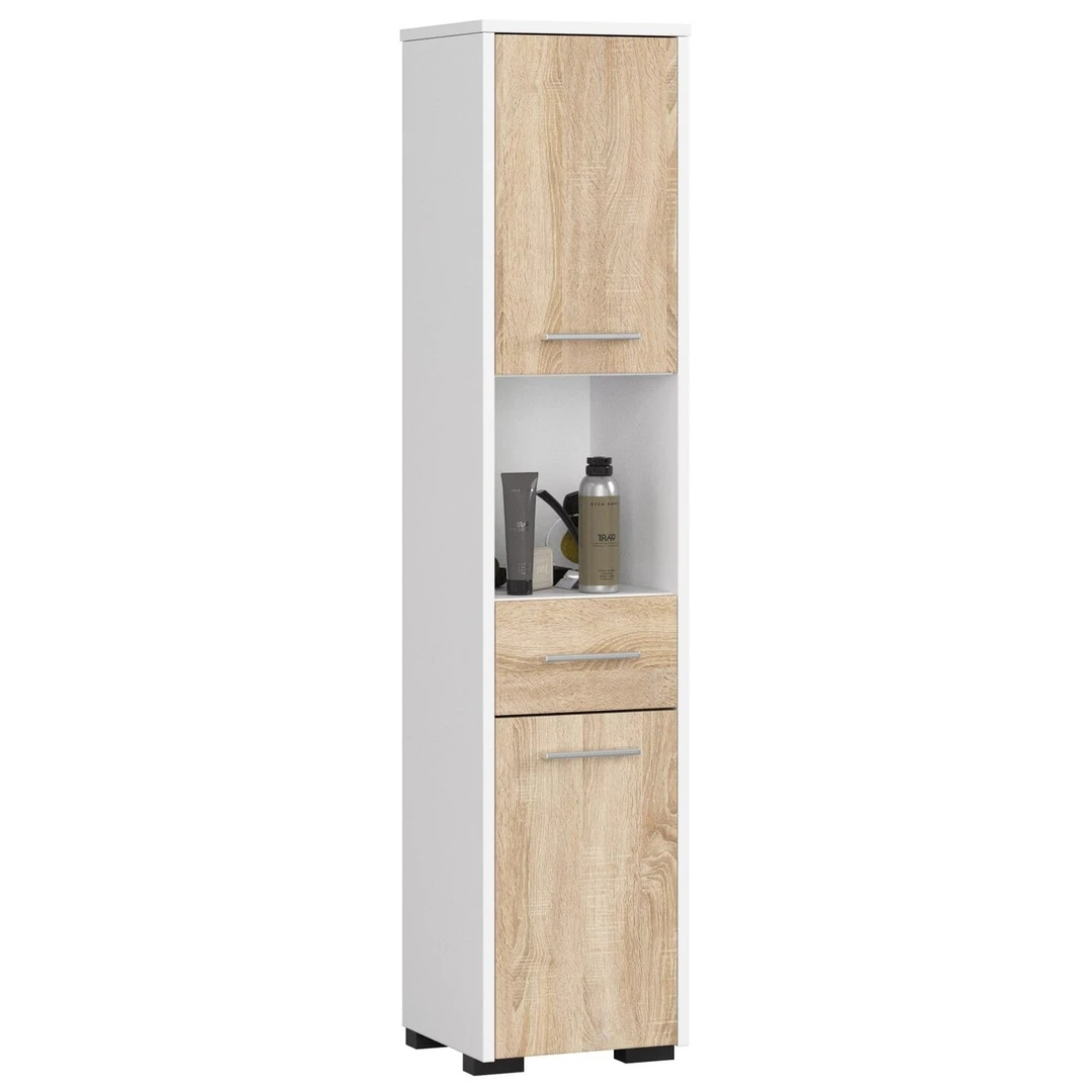 Aukšta vonios spintelė Zaven Fin – stilingas ir talpus baldas