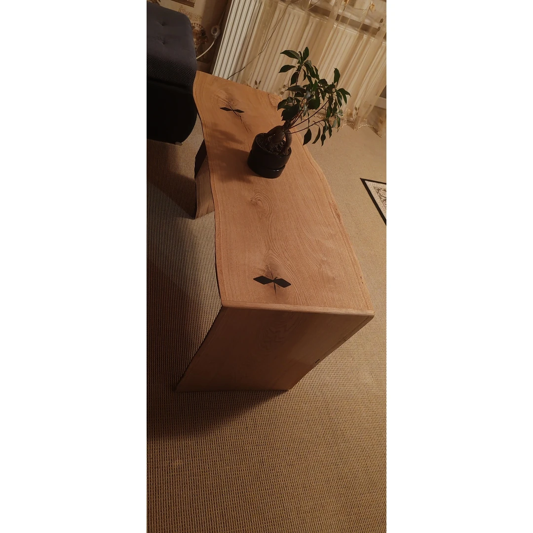 Įspūdingas ąžuolinis stalas 120x45 cm