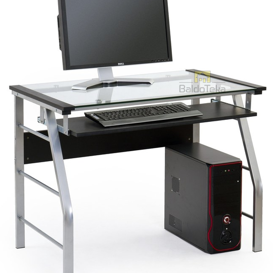 Moderni juoda spintelė su stiklo įterpiais