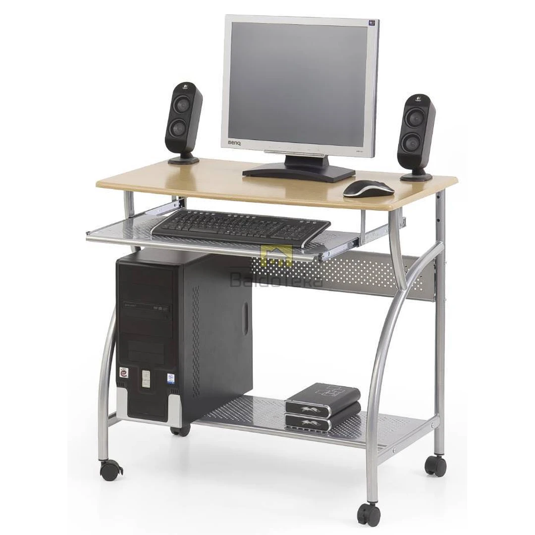 Šiuolaikiška spintelė iš MDF ir dažyto metalo, alksnio spalva