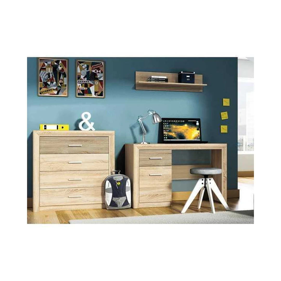 Šviesi komoda CASTELLO CO11 su pasukamomis durimis