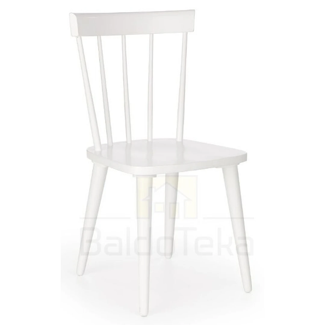 Natūralios medinės kėdės balta spalva