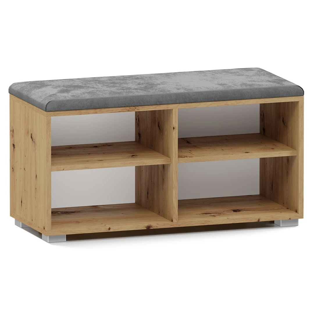 Stilinga 4 skyrių batų lentyna su minkštu sėdynės pagalvu