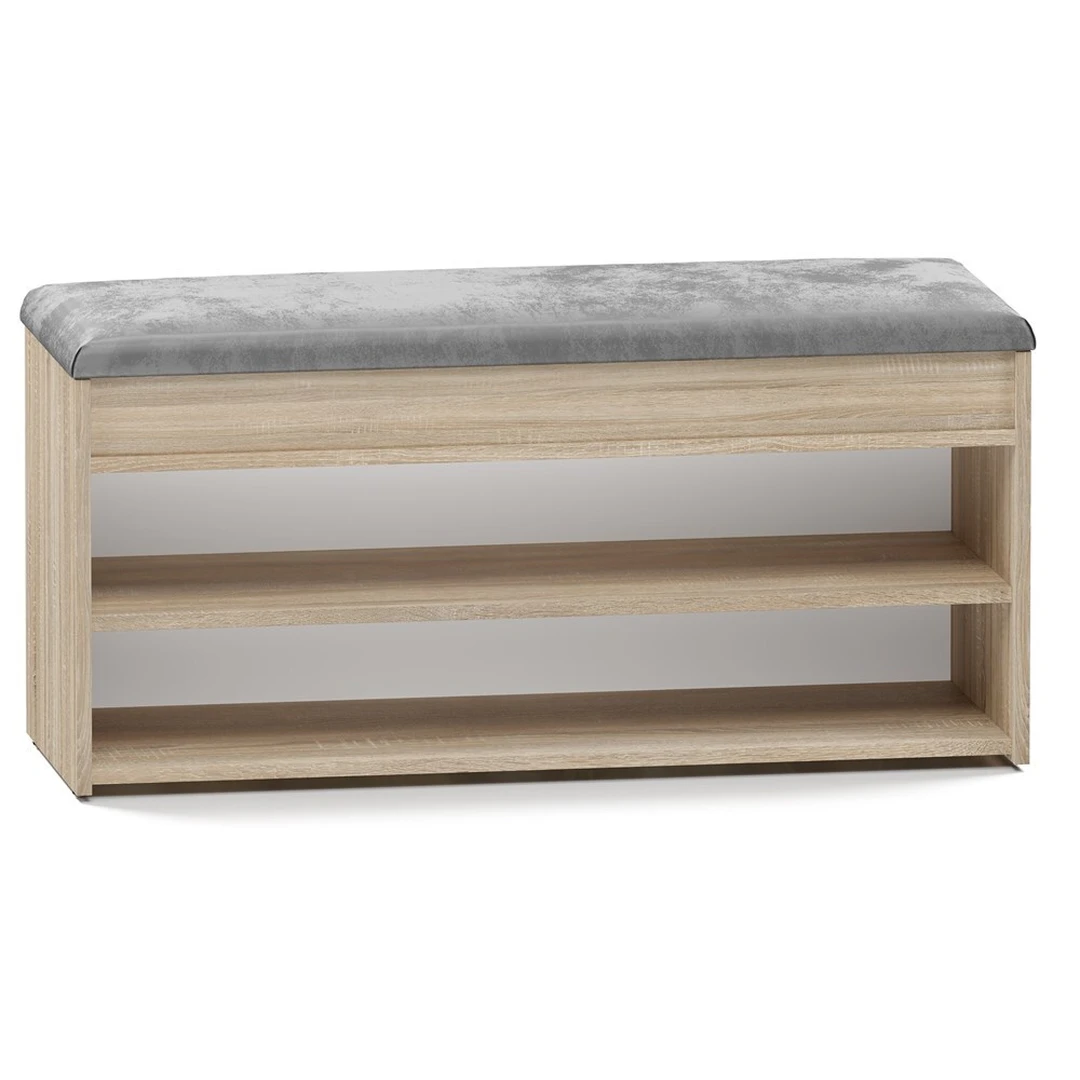 Stilinga 2-ų skyrių batų lentyna su minkštu suoliu