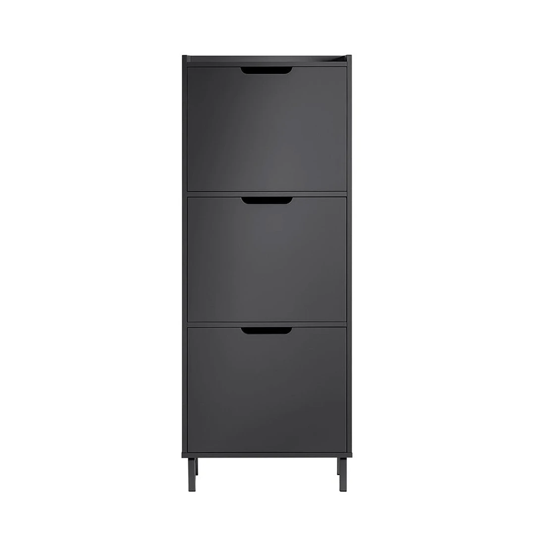 Batų spintelė 50x19x129cm., juodos spalvos - Batų dėžės, stovai