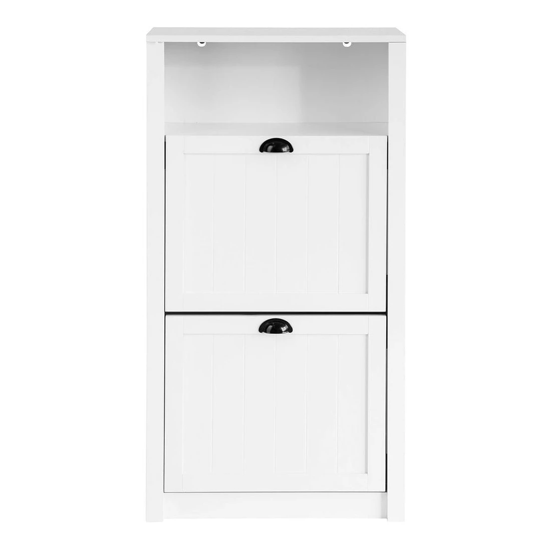 Batų spintelė 60x24x110cm., baltos/juodos spalvos - Batų dėžės, stovai