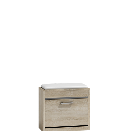 Styli batų spintelė su sėdimąja dalimi ir daiktadėže