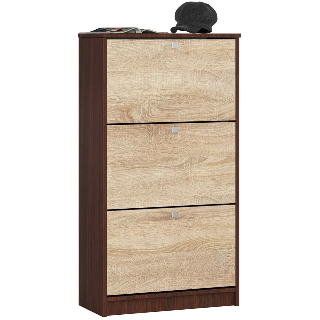 Kokybė spintelė su varstomomis durimis ir 3 krepšeliais