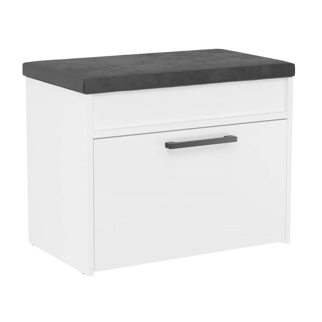 Styliška 1-durelių batų spintelė su minkštu sėdynės suoleliu