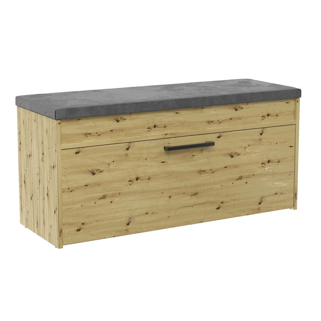 Minkšta 1-durelė batų spintelė su sėdyne ir daiktadėže