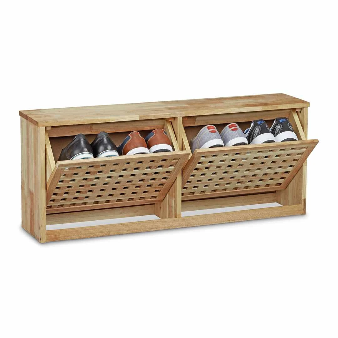 Batų spintelė Relaxdays 10020152.0, iki 4 porų batų, Ruda, 94 × 38 × 20 cm - Batų dėžės, stovai
