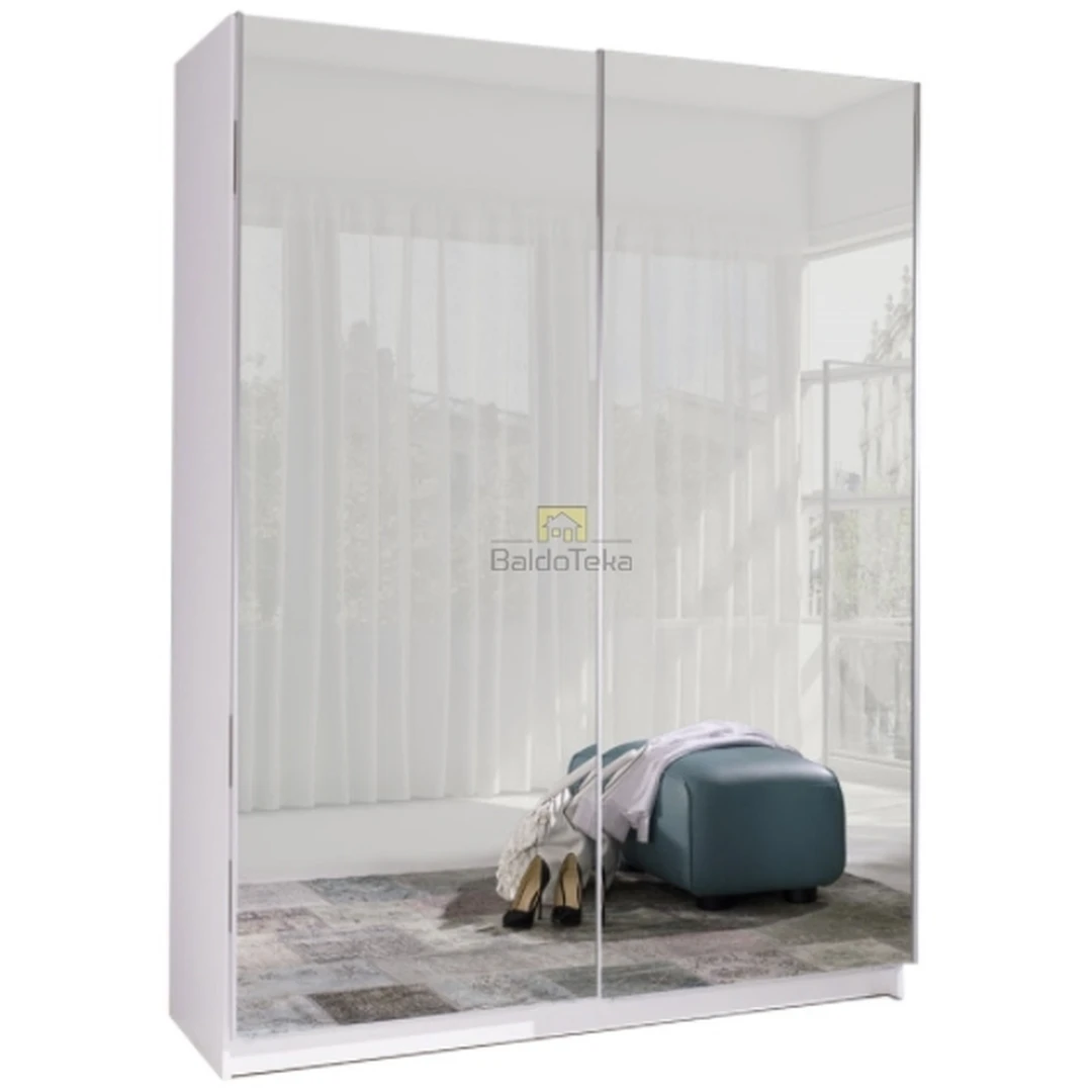 Baldų spinta balta, 150x206x62 cm, LMDP