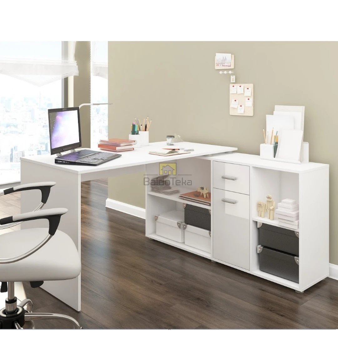 Šiuolaikiška spinta balta matinė ir blizgi