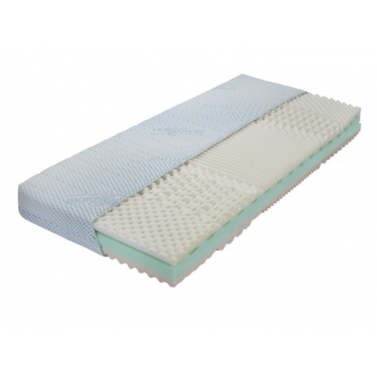 Dvipusis trijų sluoksnių čiužinys BERENIKA su antibakteriniu užvalkalu