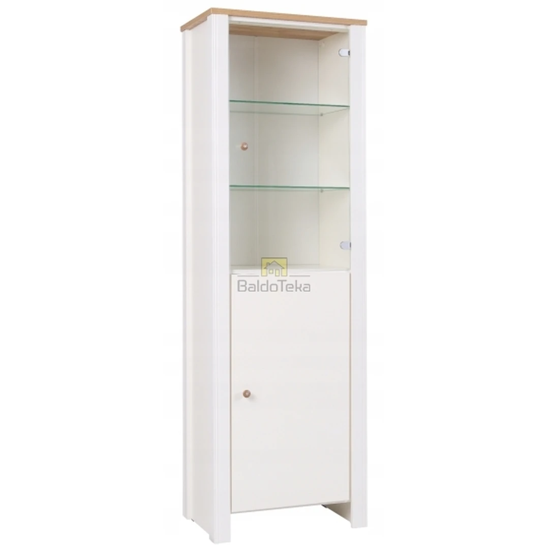 Elegantiška kreminės spalvos spinta su auksiniu ąžuolu