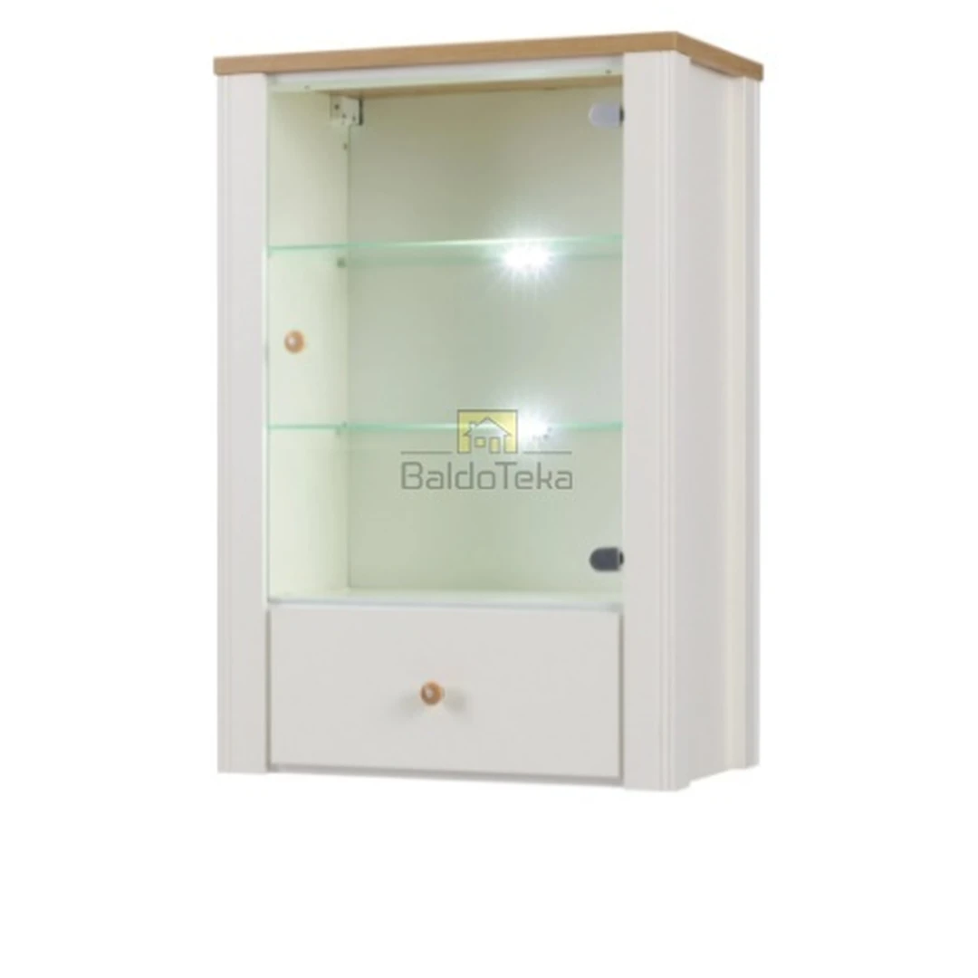 Stylish Cream & Golden Oak LMDP Cabinet 63x92x35 cm