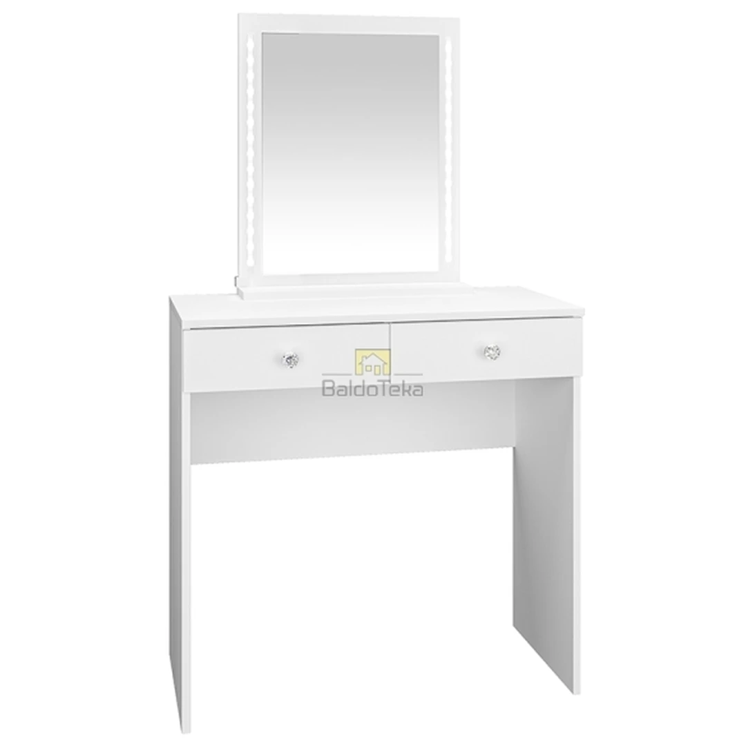 Šiuolaikiška spinta su apšvietimu, balta spalva