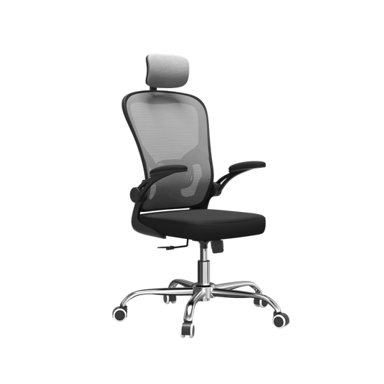 Ergonomiška darbo kėdė su orlaidžiu tekstiliniu aptaisu