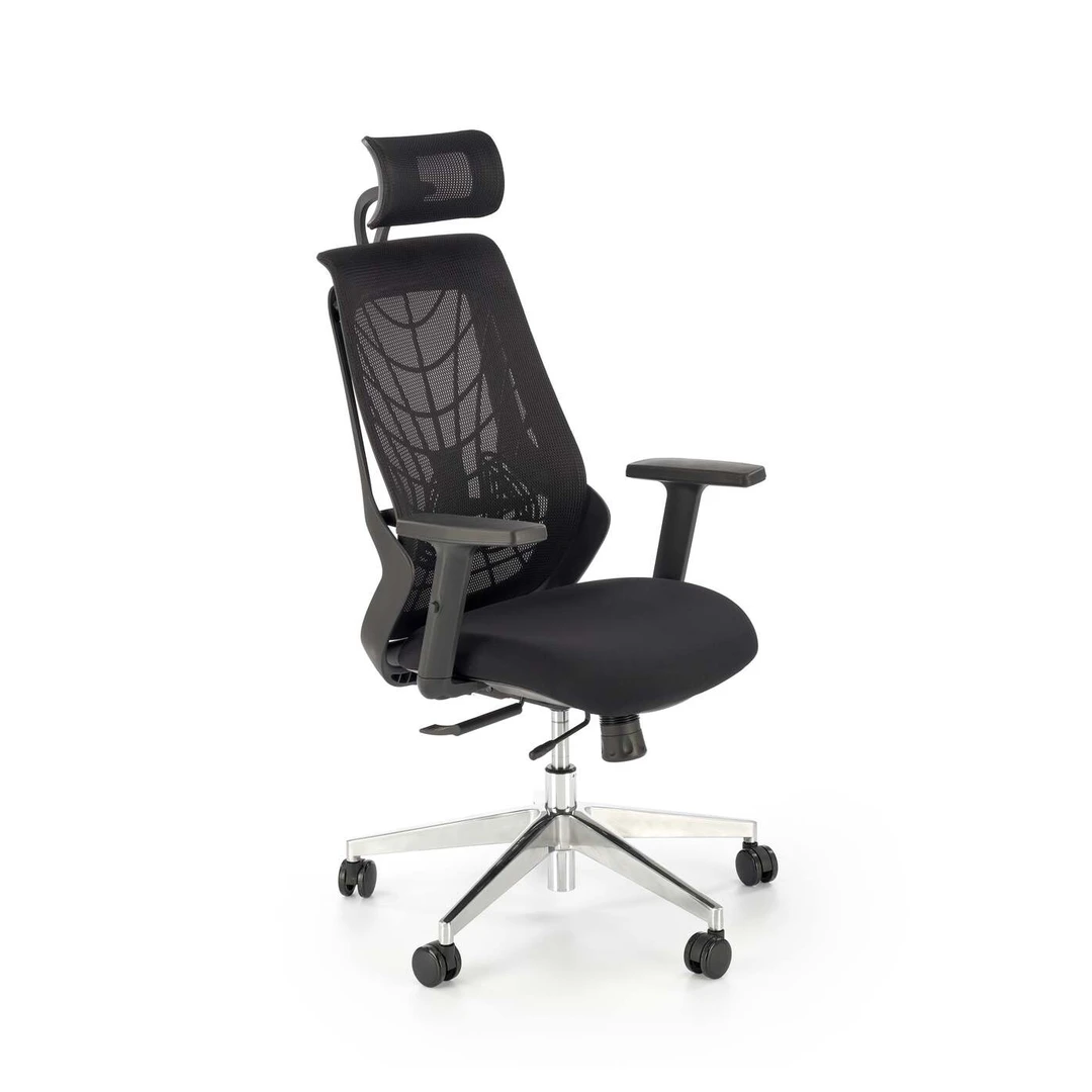 Ergonomiškas kėdės su sinchroniniu mechanizmu ir reguliuojamomis atramomis