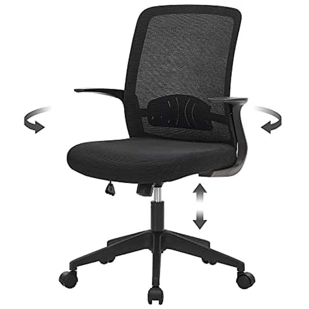 Patogi tinklinė kėdė su svirties funkcija