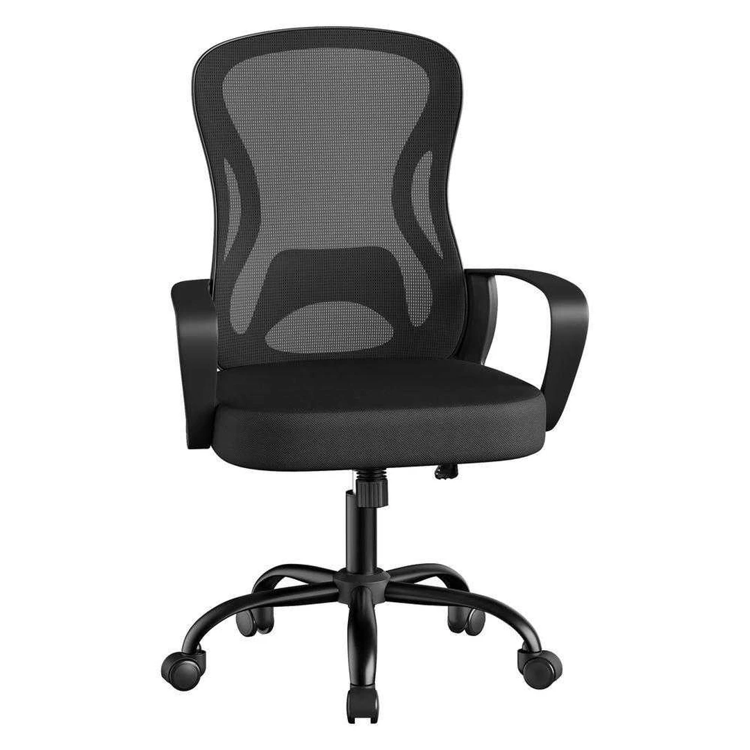 Biuro kėdė SONGMICS, su supimo funkcija, Juoda, 60 × 95,5–105,5 × 60 cm - Darbo kėdės