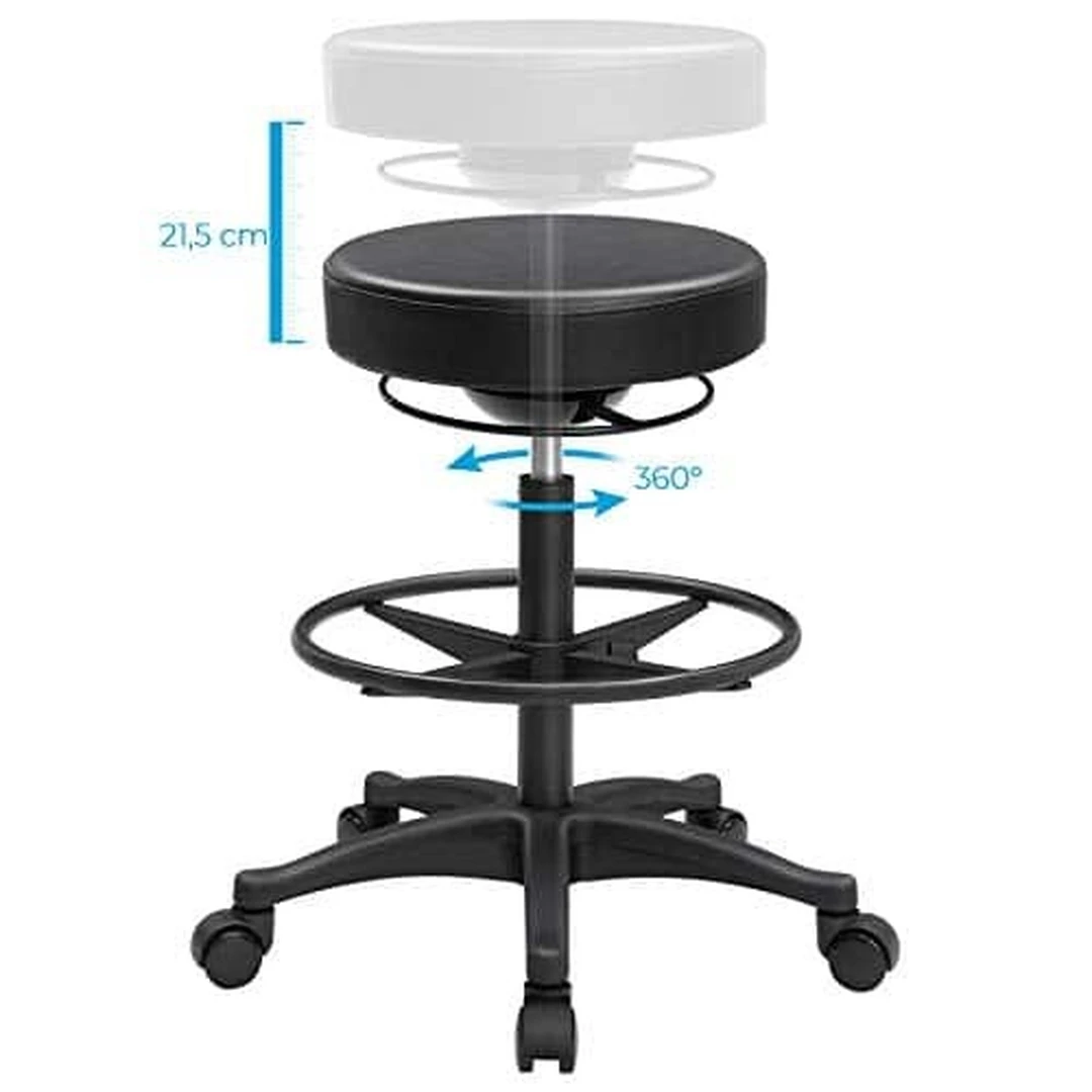 Šiuolaikinė biuro kėdė su ratukais ir stabdžiais