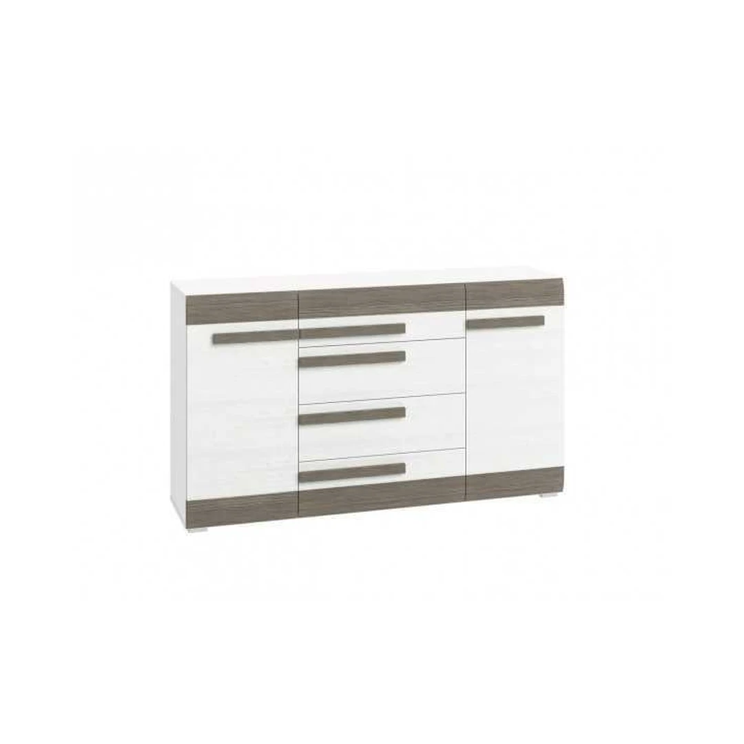 Ergonomiškas spintos modelis su pasukamomis durimis ir stalčiais