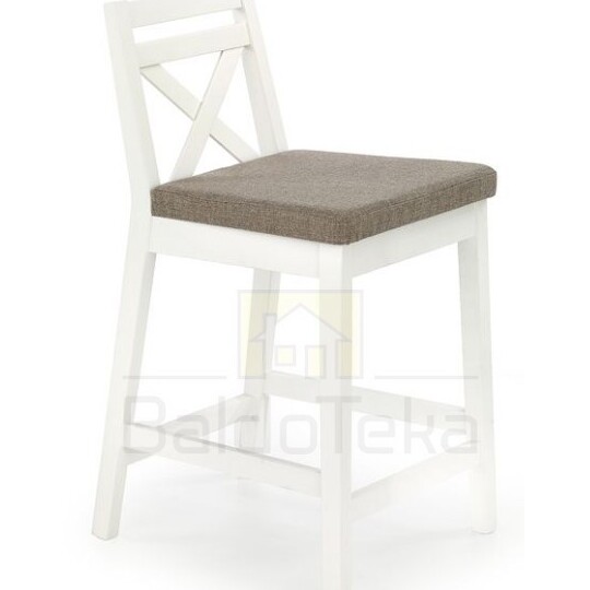 BORYS LOW hl pusbario kėdė, balta - Pusbario kėdės