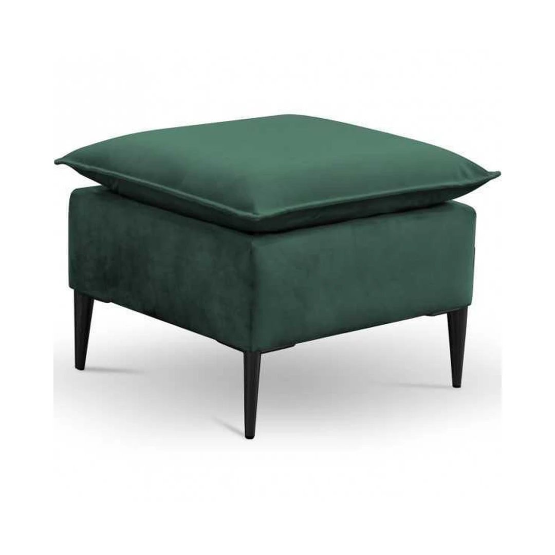 Ergonomiškas sofos staliukas Tiffany audinio su juodomis metalinėmis kojomis