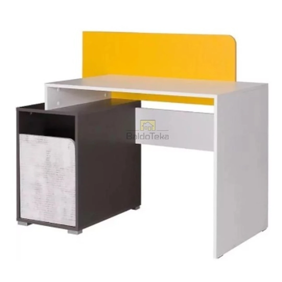 Šiuolaikiška BRUNO spinta balta/grafit/enigma/geltona