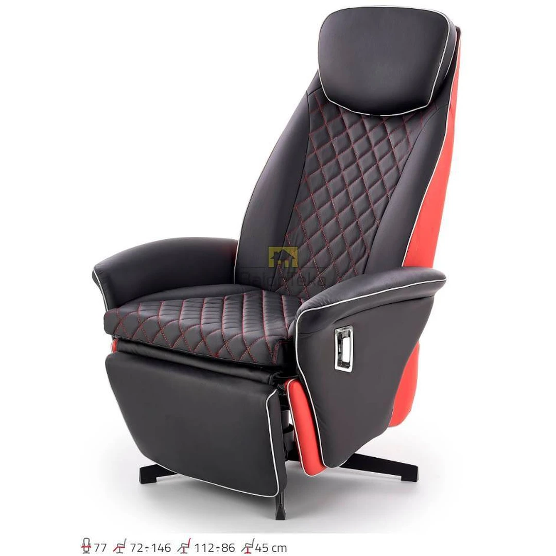 Ekologiški baldai iš dažyto plieno – juoda ir raudona spalva