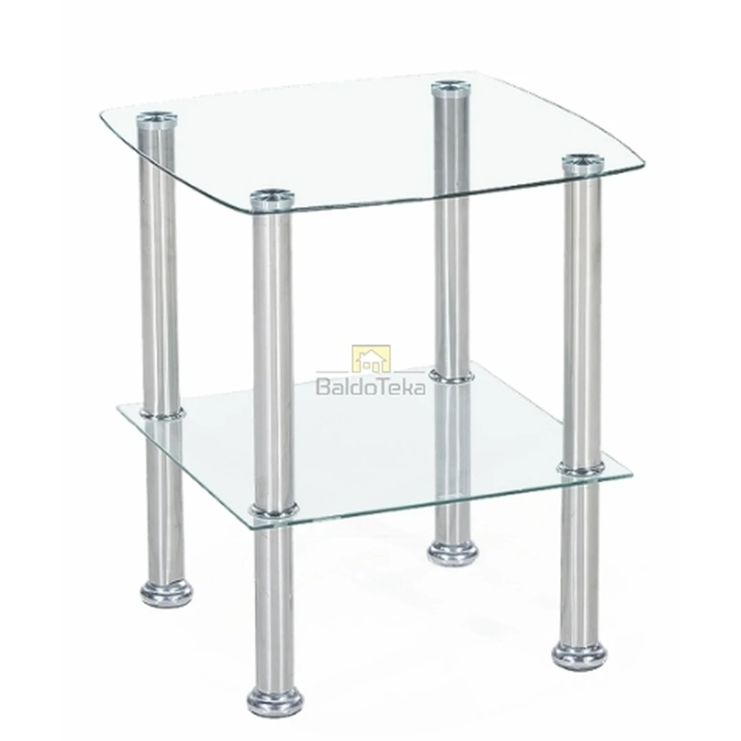 Šiuolaikiška stiklo ir plieno spintelė 45x45x51 cm