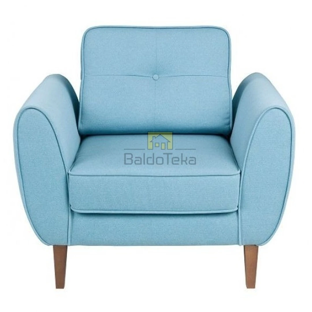 Ergonomiškas sofos modelis su medinėmis kojelėmis