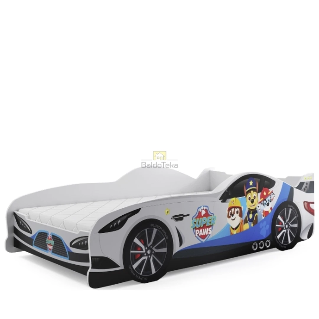 Ergonomiškas lovos rėmas su MDF grotelėmis ir patogiu čiužiniu