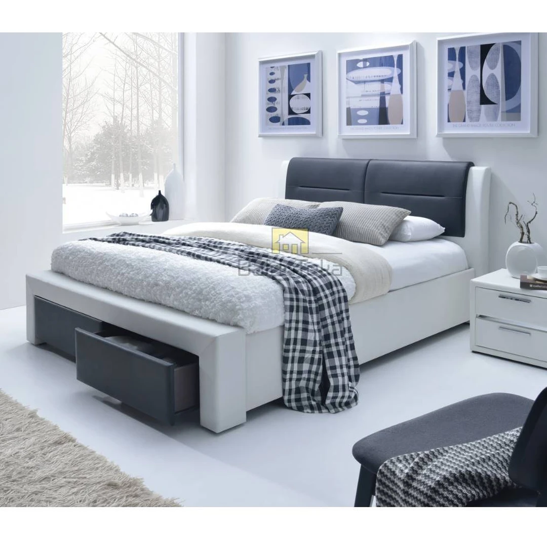 Ergonomiška lova su stalčiais ir grotelėmis