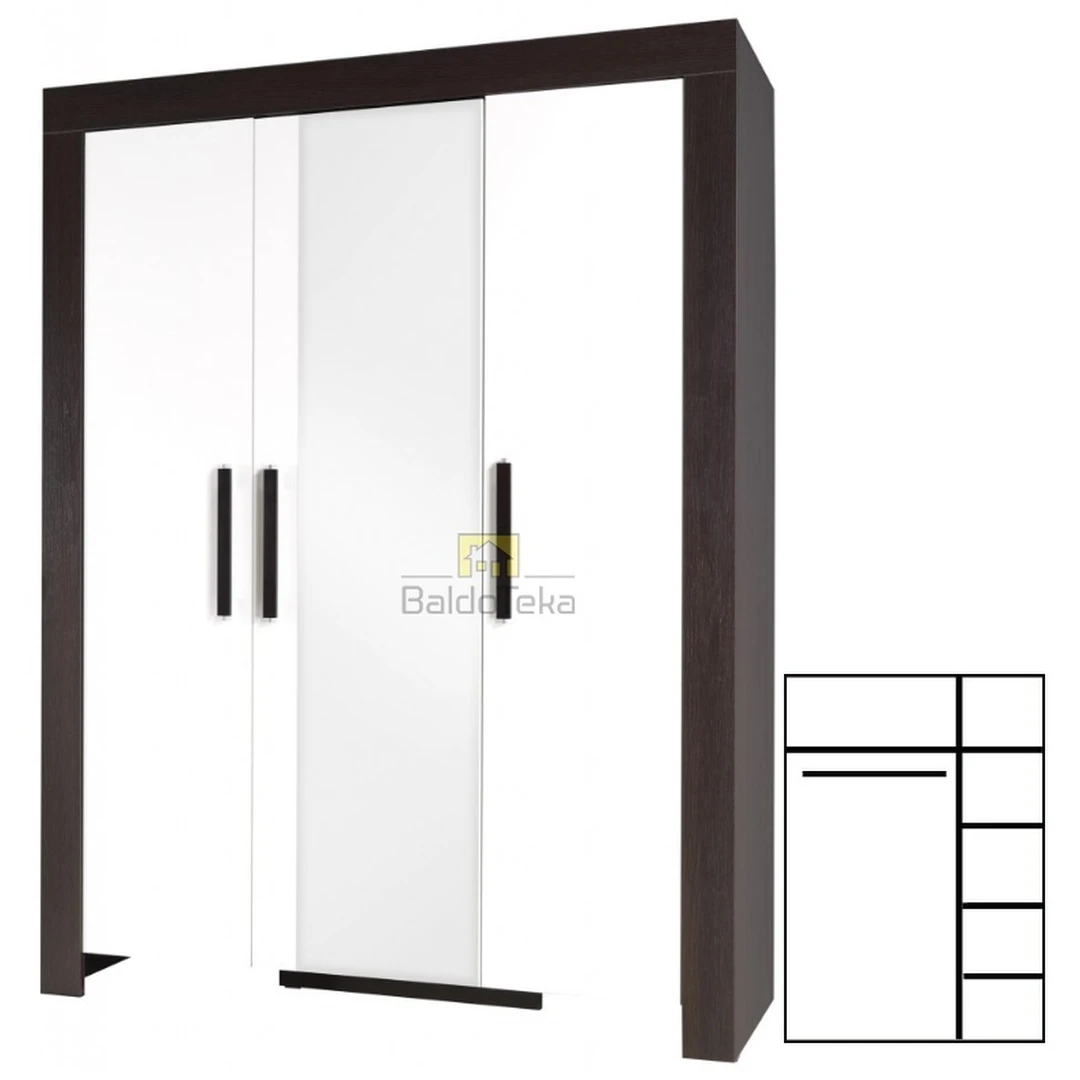 Ergonominė spintelė CEZAR, 150x201x61 cm