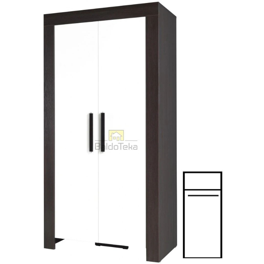 Ergonominė spintelė 100x201x61 cm, LMDP, spalva pagal pasirinkimą