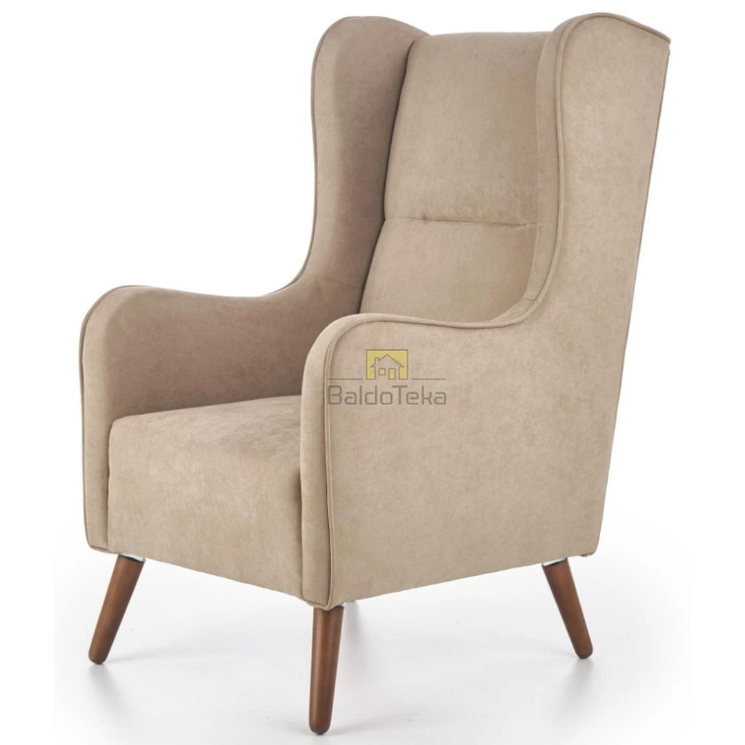 Elegantiškas gobeleno ir medžio spintos stalas su reguliuojama aukšte