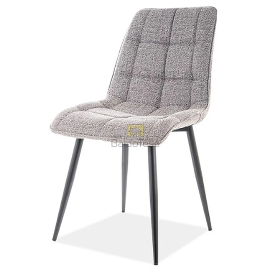 Elegantiškas 4 vnt. gobeleno ir metalo komplektas pilka/juoda