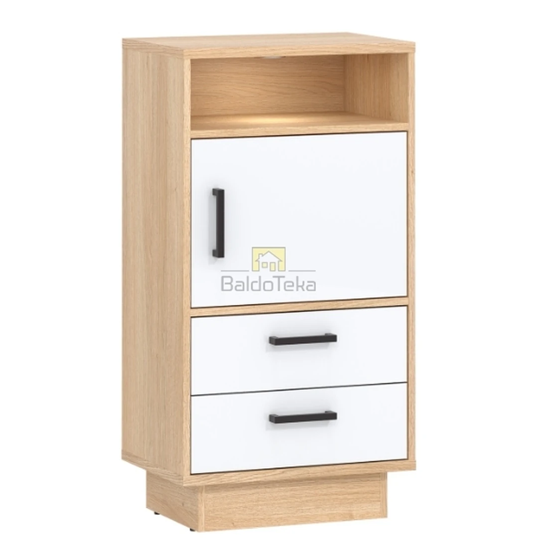 Įspūdingi COLIN baldai – ąžuolas Nagano su balta blizgi