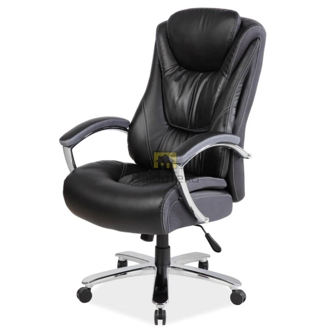 Ergonominė juoda kėdė su TILT mechanizmu ir ekologišku audiniu