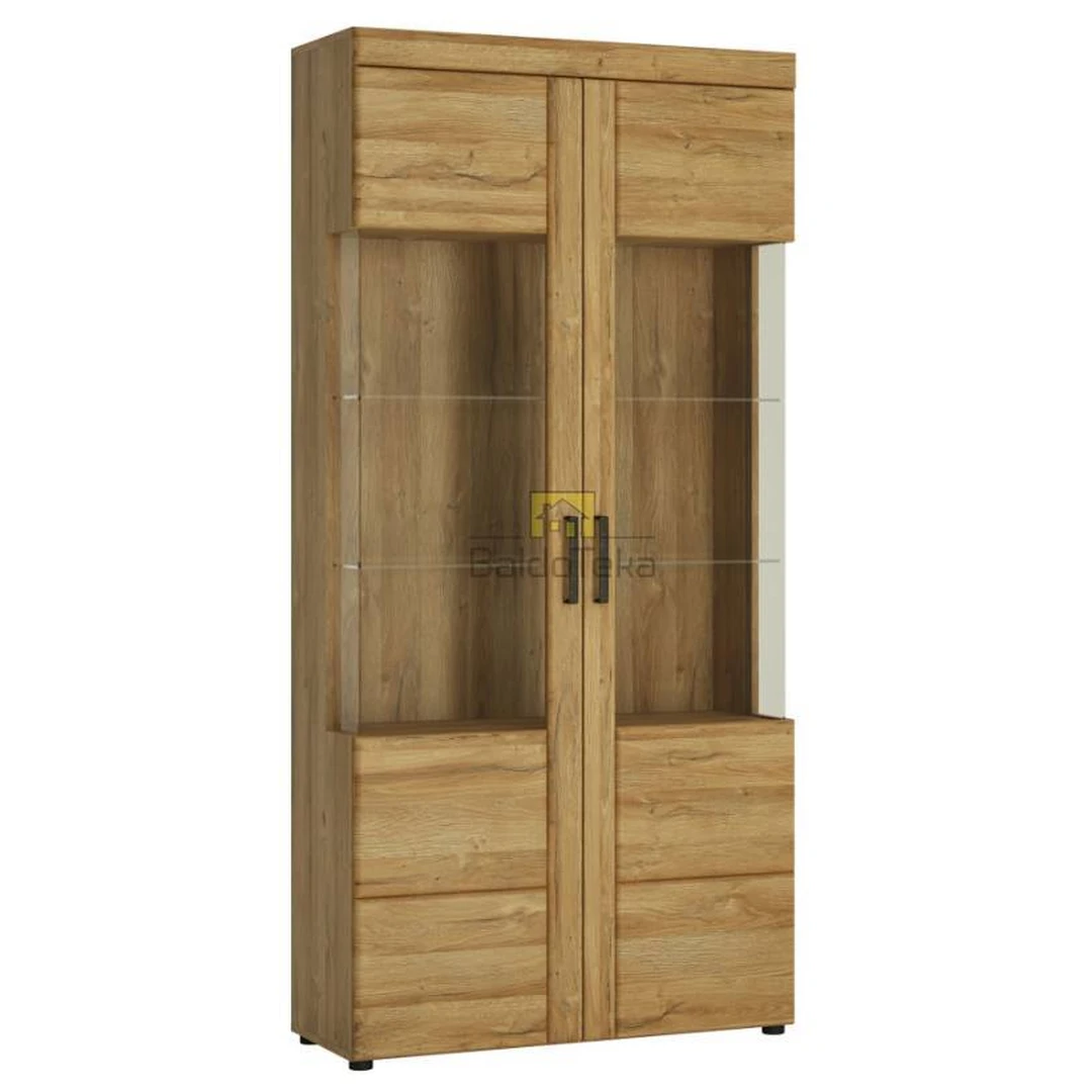 Ergonominė spintelė su tyliu uždarymu ir metališkais rankenėliais