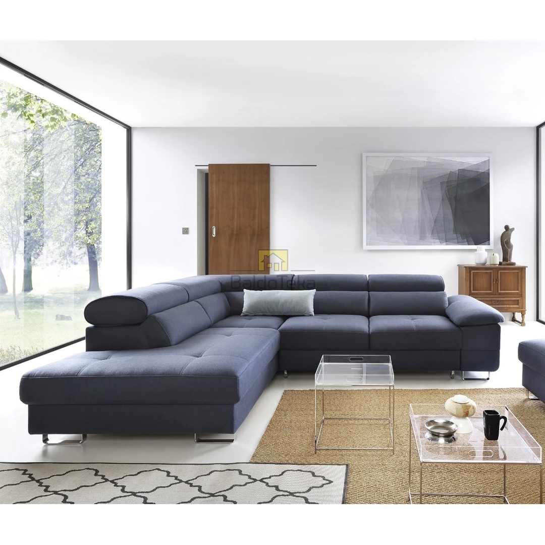 Ergonominė lova su patalynės dėže ir reguliuojama atrama