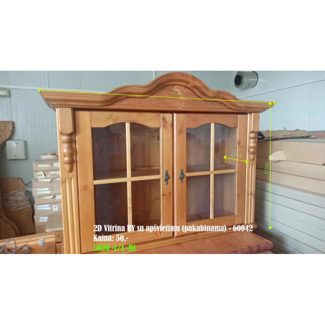 Premium pakabinama MEDŽIO MASYVO vitrina su apšvietimu