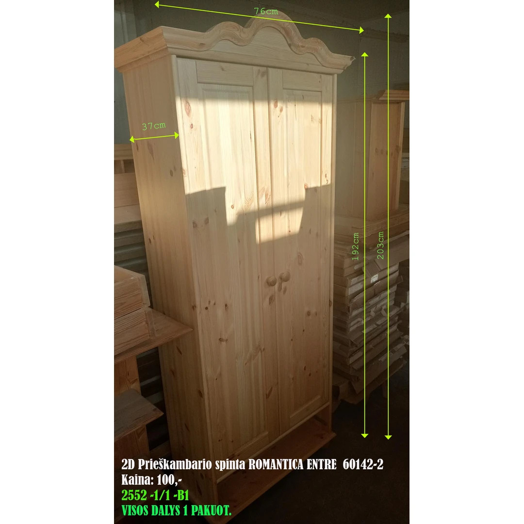Elegantiška prieškambario spinta ROMANTICA ENTRE iš medžio masyvo