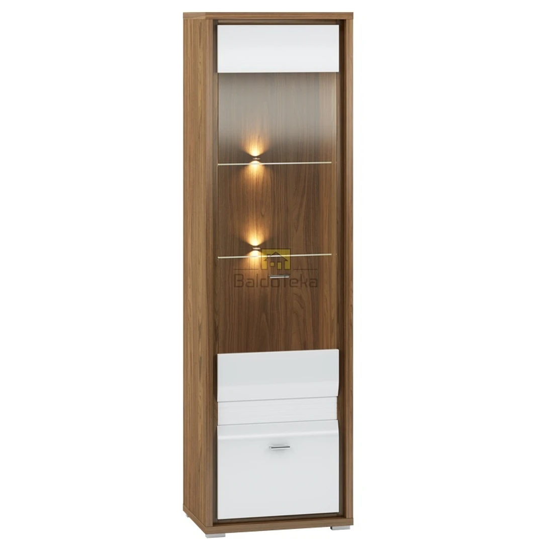 Moderni spintelė su LED apšvietimu ir tylaus uždarymo sistema