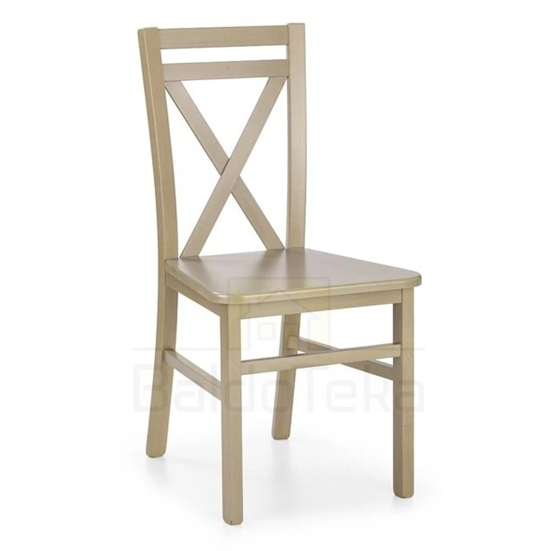 Šviesaus ąžuolo spalvos natūralaus buko ir MDF stalas